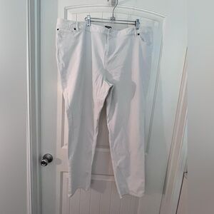 J.Jill Slim Leg Stretch Pants - Off-White/ Cream Size 22